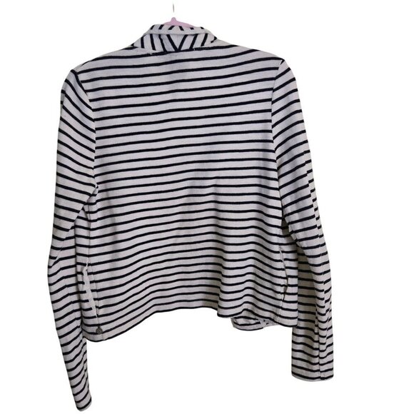 Maison Scotch & Soda J'adore L'hiver Striped Open Front Cardigan Sweater Size 2 - Picture 3 of 6